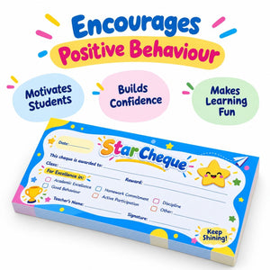 Star Reward Cheque Book | English – Reward Effort, Celebrate Progress, Inspire More - Fun Learning Store