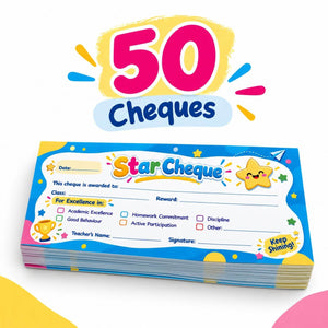 Star Reward Cheque Book | English – Reward Effort, Celebrate Progress, Inspire More - Fun Learning Store