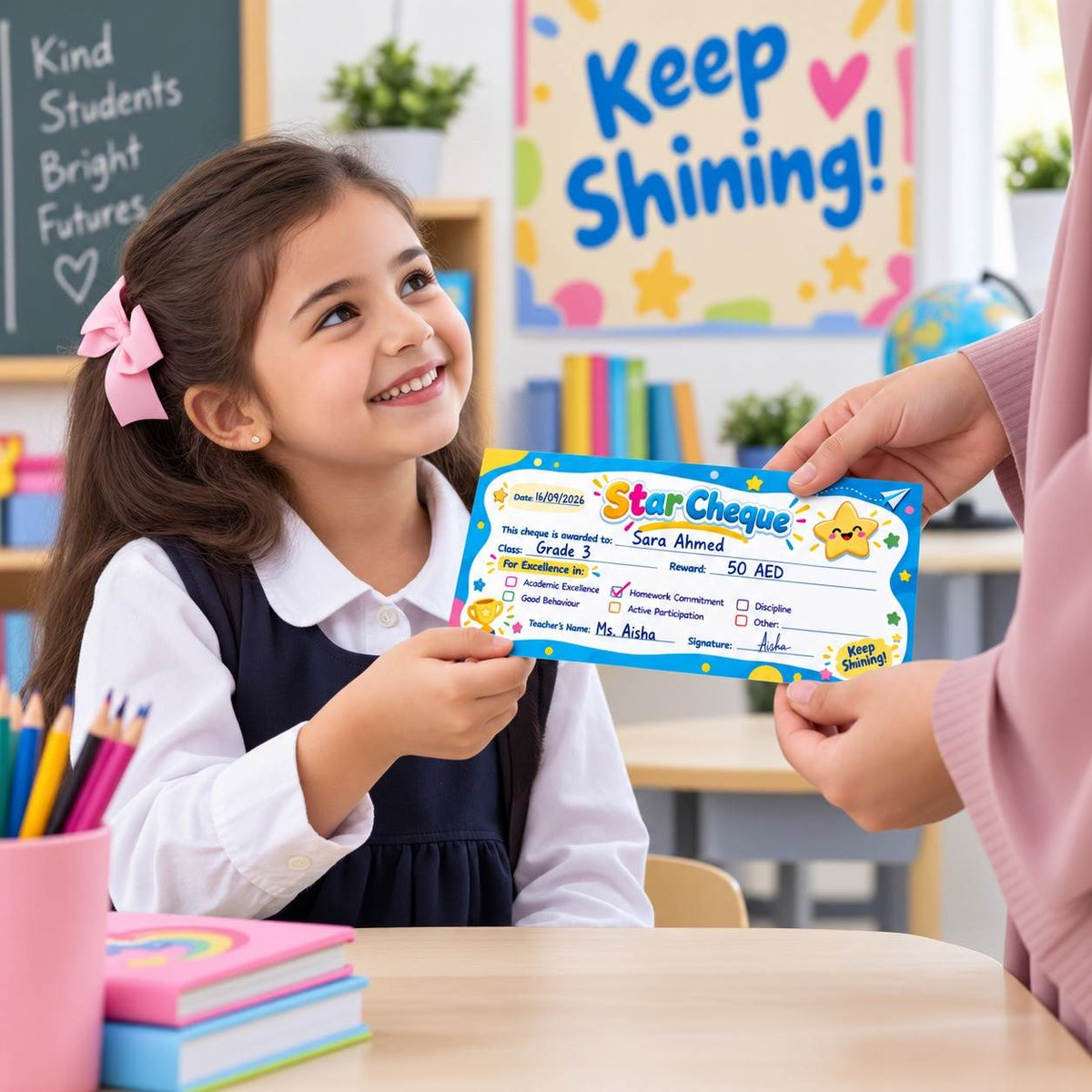 Star Reward Cheque Book | English – Reward Effort, Celebrate Progress, Inspire More - Fun Learning Store