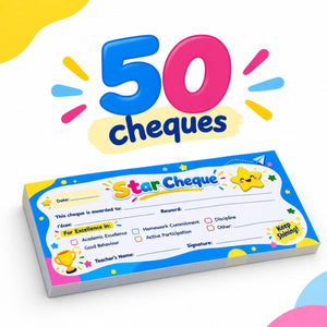 Star Reward Cheque Book | English – Reward Effort, Celebrate Progress, Inspire More - Fun Learning Store