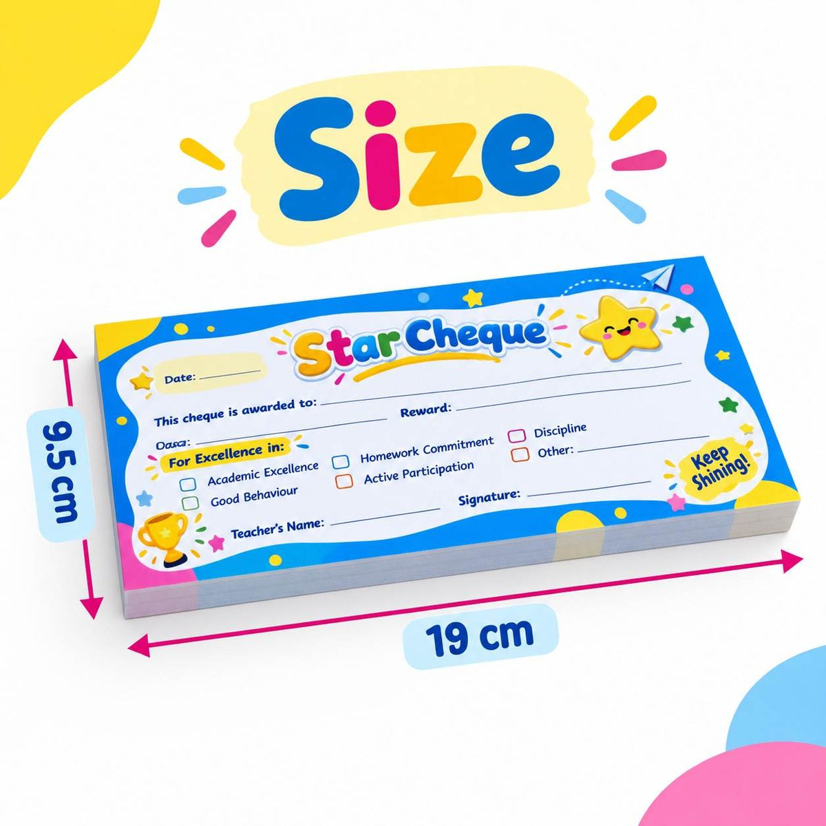 Star Reward Cheque Book | English – Reward Effort, Celebrate Progress, Inspire More - Fun Learning Store