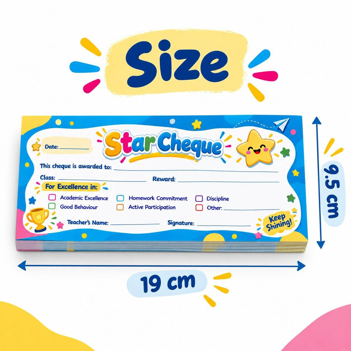 Star Reward Cheque Book | English – Reward Effort, Celebrate Progress, Inspire More - Fun Learning Store