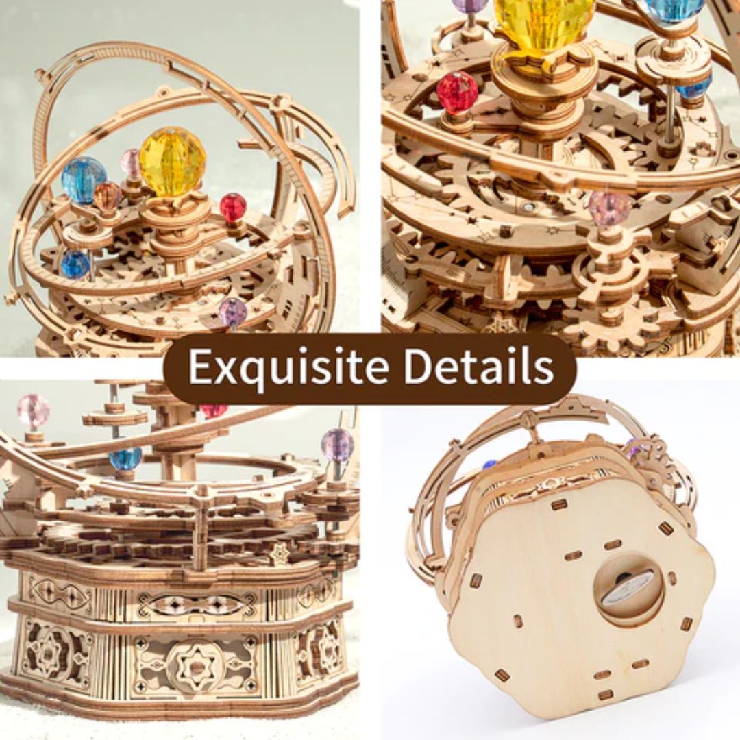 Starry Night: Robotime 3D Wooden Puzzle Mechanical Gear Music Box - Fun Learning Store