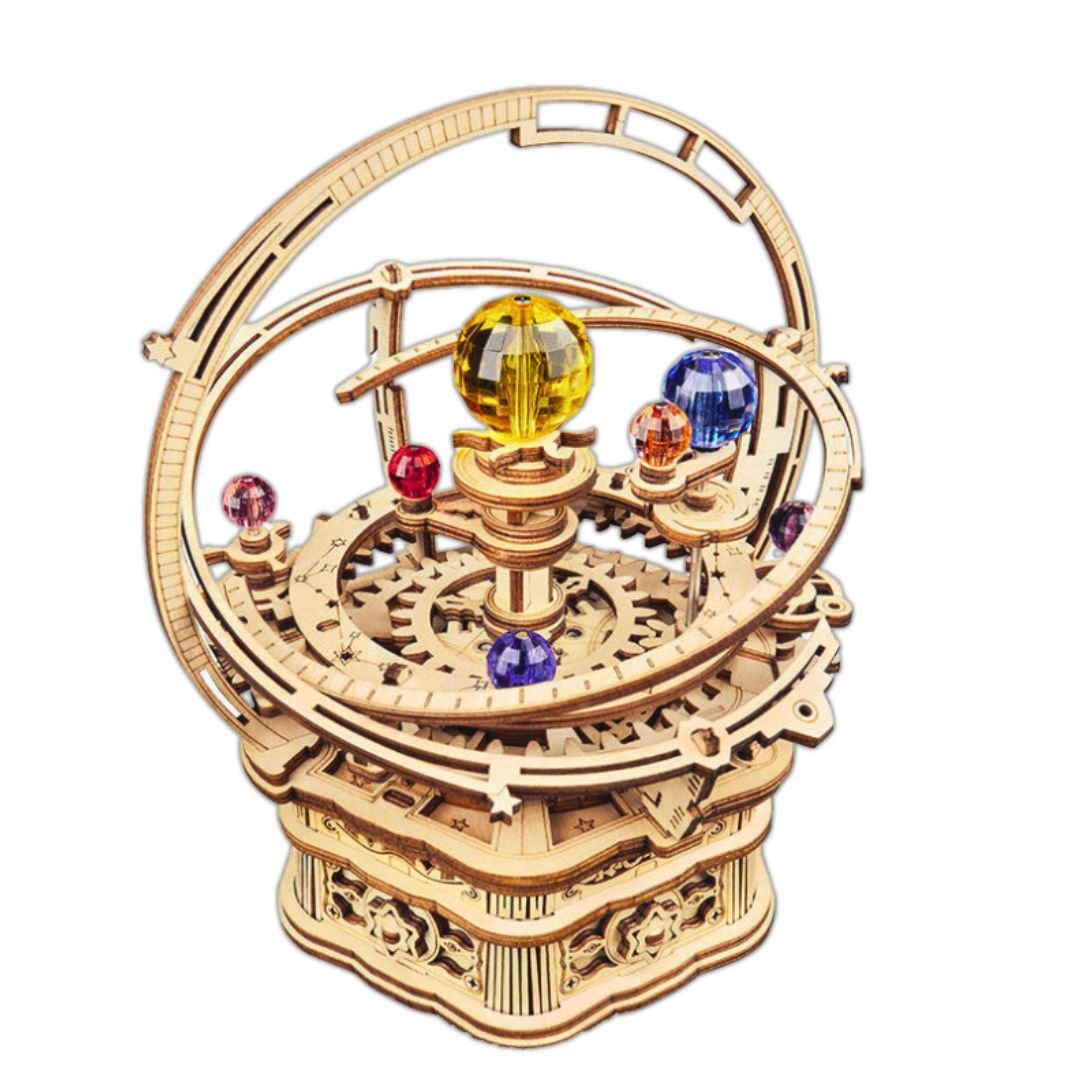 Starry Night: Robotime 3D Wooden Puzzle Mechanical Gear Music Box - Fun Learning Store