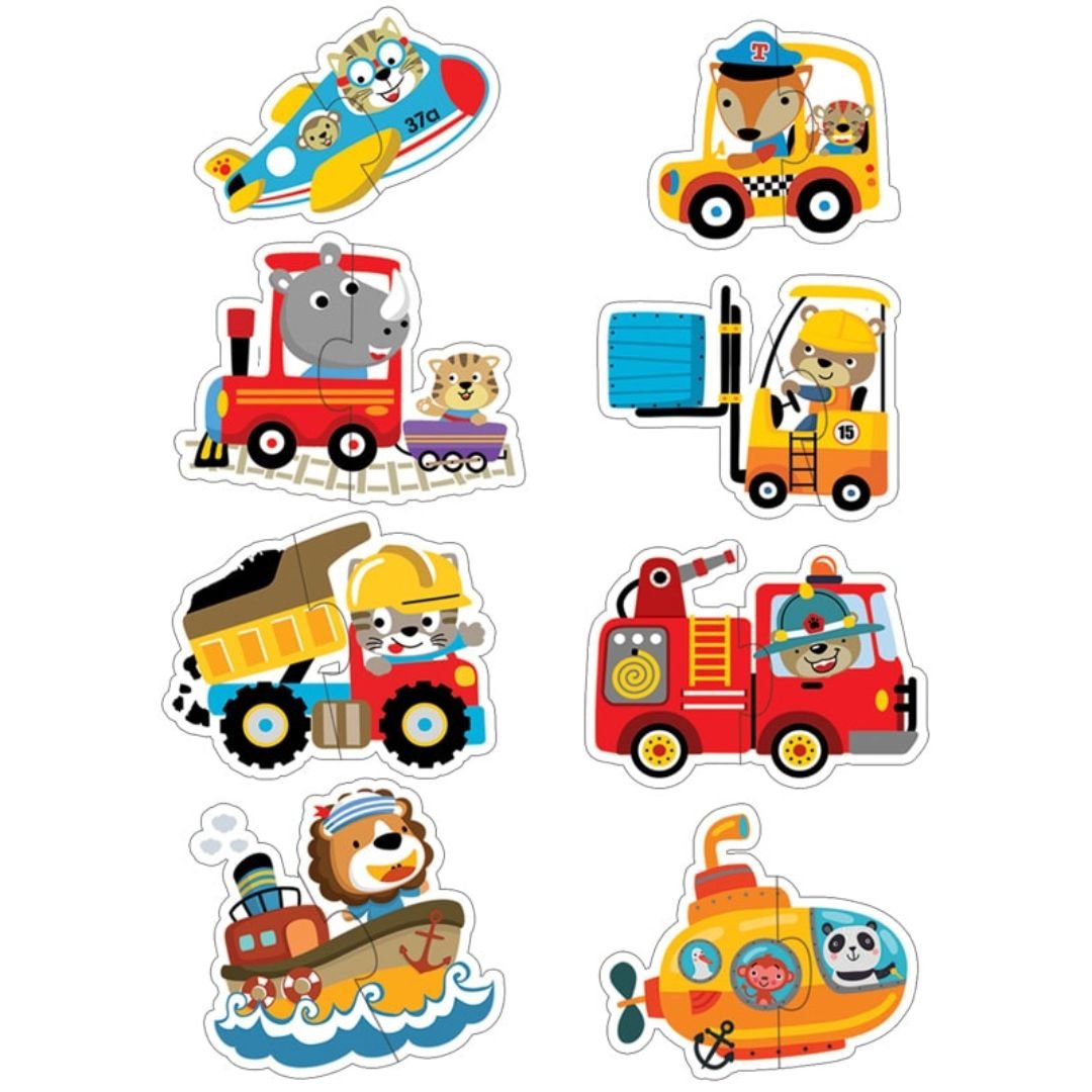 Sticky Book Game - Types Of Transportation - Arabic - Fun Learning Store