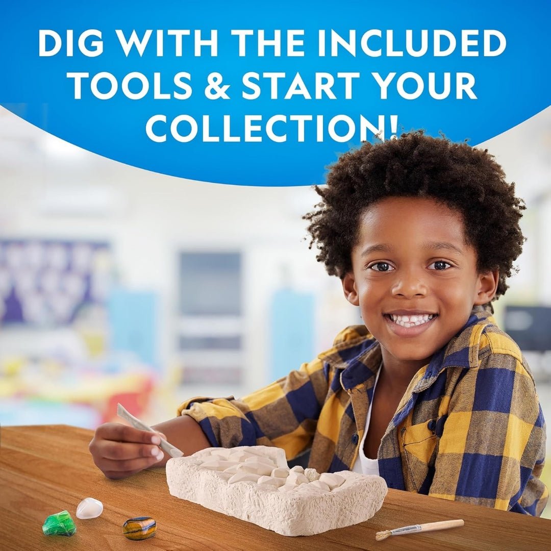 Super Gemstone Dig Kit – Unearth Real Treasures & Spark a Love for Science! - Fun Learning Store