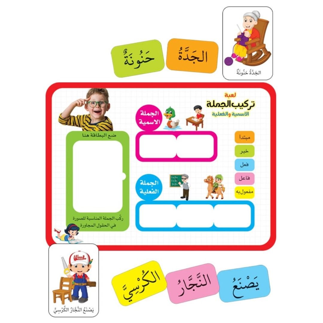 Syntax Game - Sentences Creation and Arrangement For Kids - Arabic - Fun Learning Store