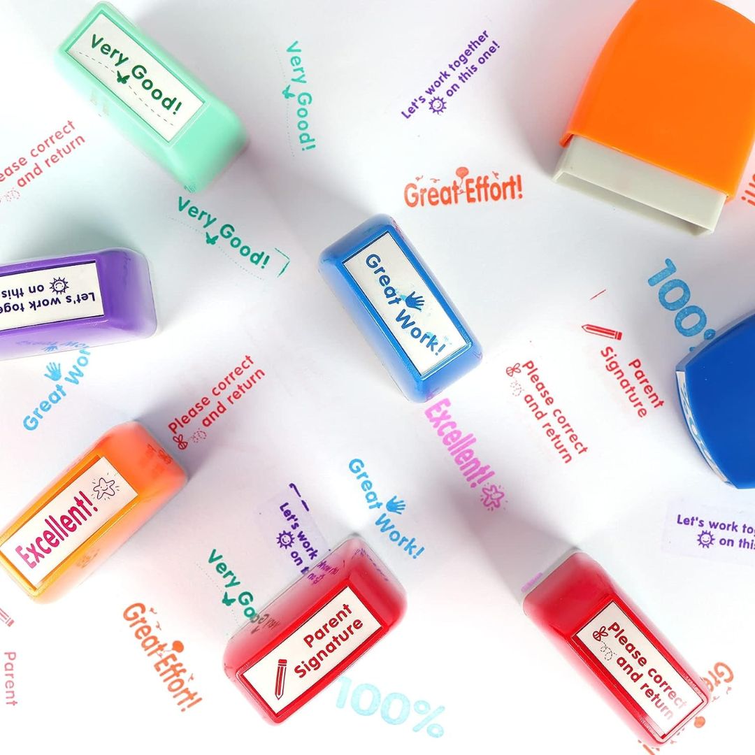 Self-Inking Encouraging Phrases Stamps