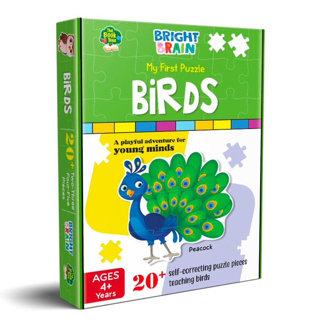 The Book Tree Birds 20+ Piece Jigsaw Puzzle for Preschoolers, Educational Toy for Learning Different Birds, Gifts for Kids Ages 3 to 6 - Fun Learning Store