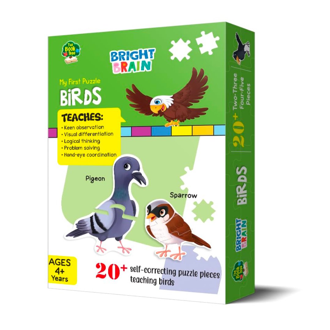 The Book Tree Birds 20+ Piece Jigsaw Puzzle for Preschoolers, Educational Toy for Learning Different Birds, Gifts for Kids Ages 3 to 6 - Fun Learning Store