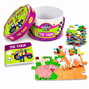 The Farm Puzzle Play | 50 Pieces for Kids – Educational Fun with Interactive Book - Fun Learning Store