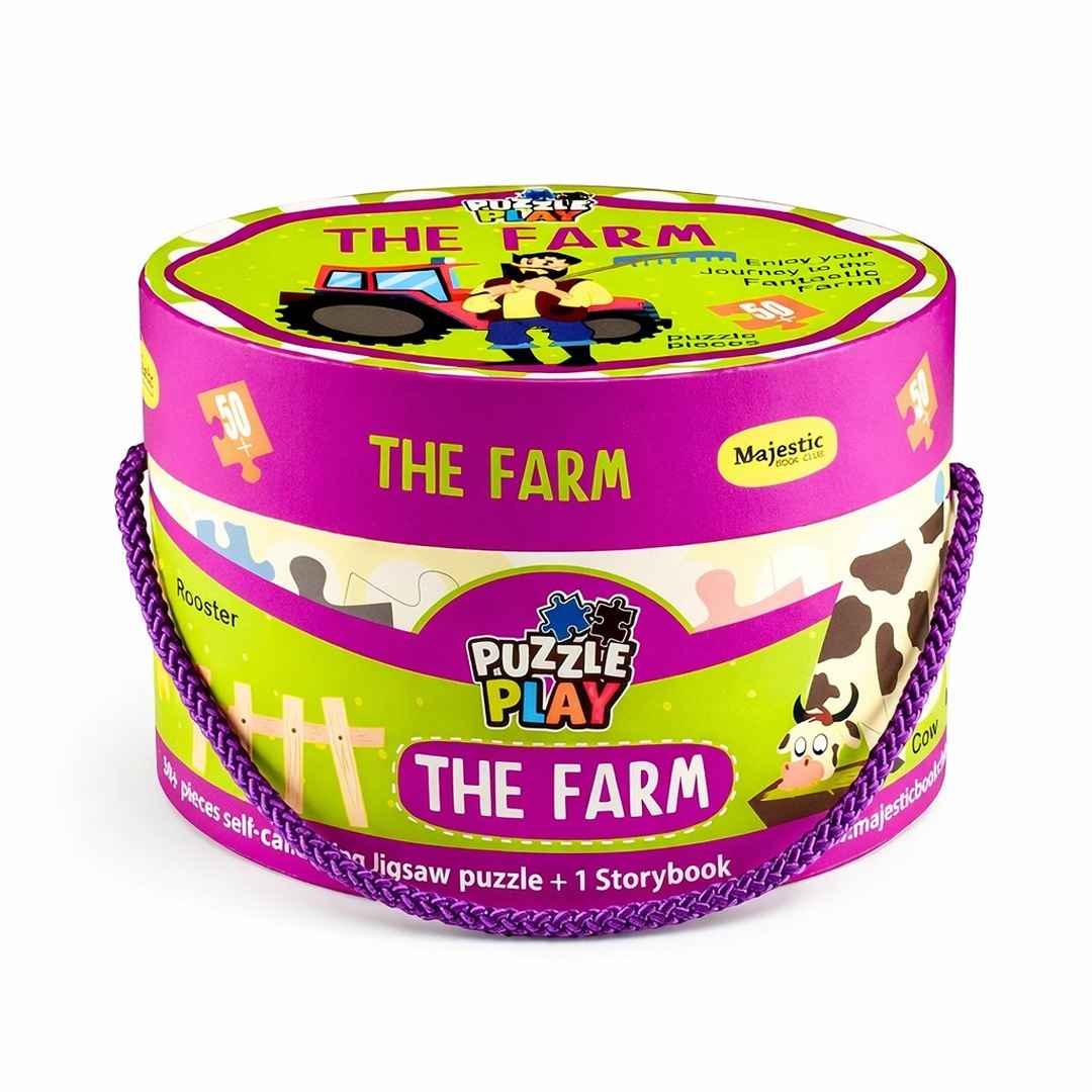 The Farm Puzzle Play | 50 Pieces for Kids – Educational Fun with Interactive Book - Fun Learning Store