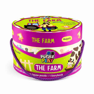 The Farm Puzzle Play | 50 Pieces for Kids – Educational Fun with Interactive Book - Fun Learning Store