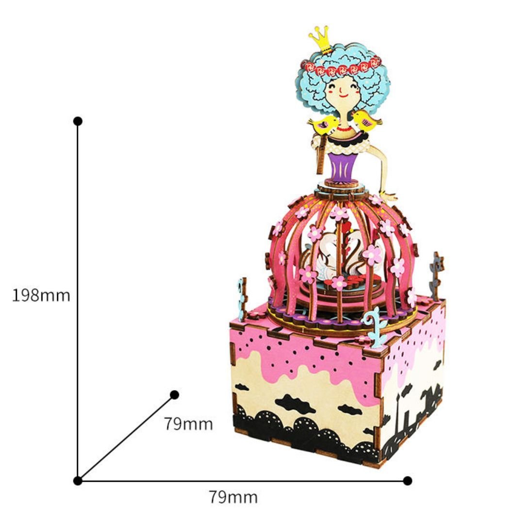 The Princess: Robotime 3D Wooden Puzzle Mechanical Gear Music Box - Fun Learning Store