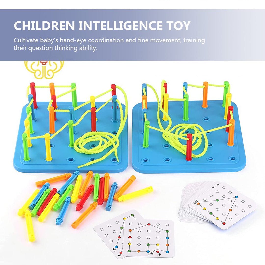 Threading Board Toy for Kids –Creative Educational Toy for Early Learning and Skill Development - Fun Learning Store