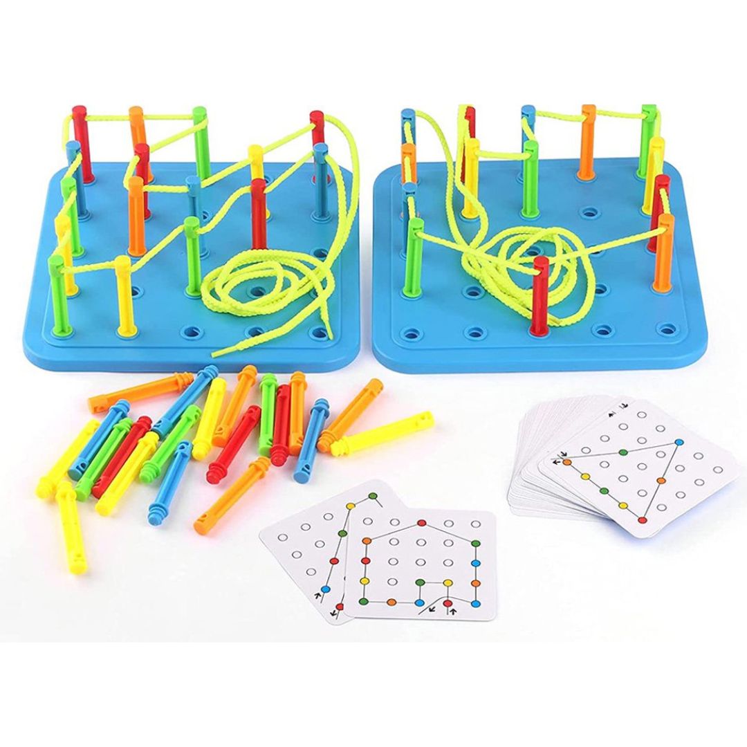 Threading Board Toy for Kids –Creative Educational Toy for Early Learning and Skill Development - Fun Learning Store