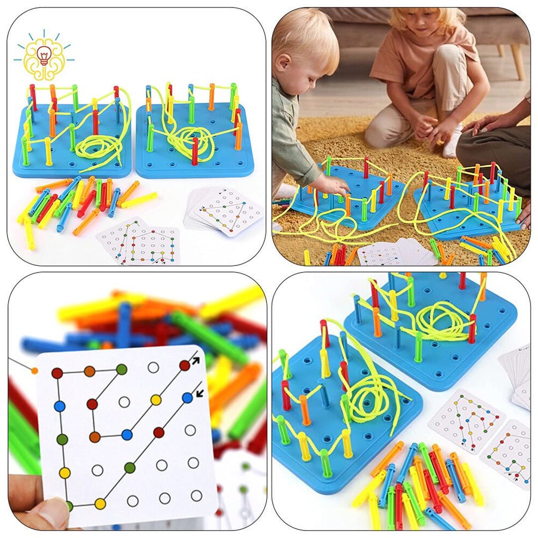 Threading Board Toy for Kids –Creative Educational Toy for Early Learning and Skill Development - Fun Learning Store