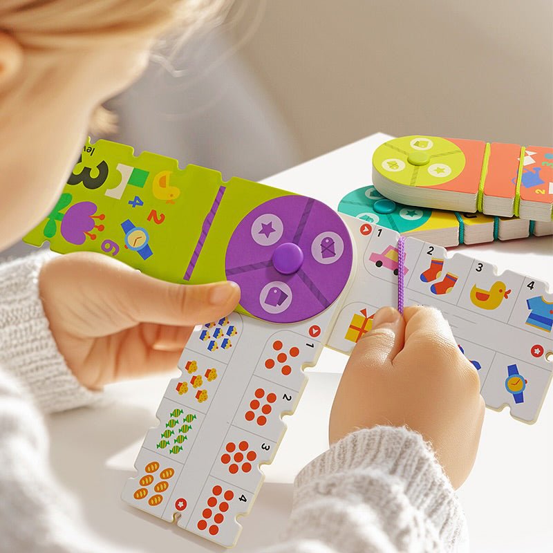Threading Skills Learning Tool 2 – Logical Matching Cards for Fine Motor Skills - Fun Learning Store