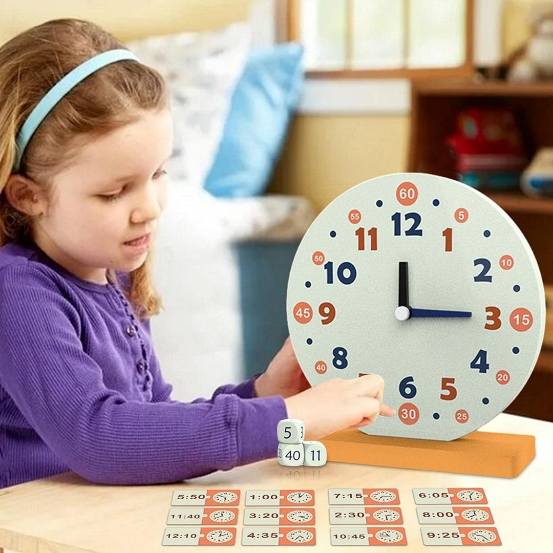 Educational Wooden Clock Set for Kids - Fun Learning Store