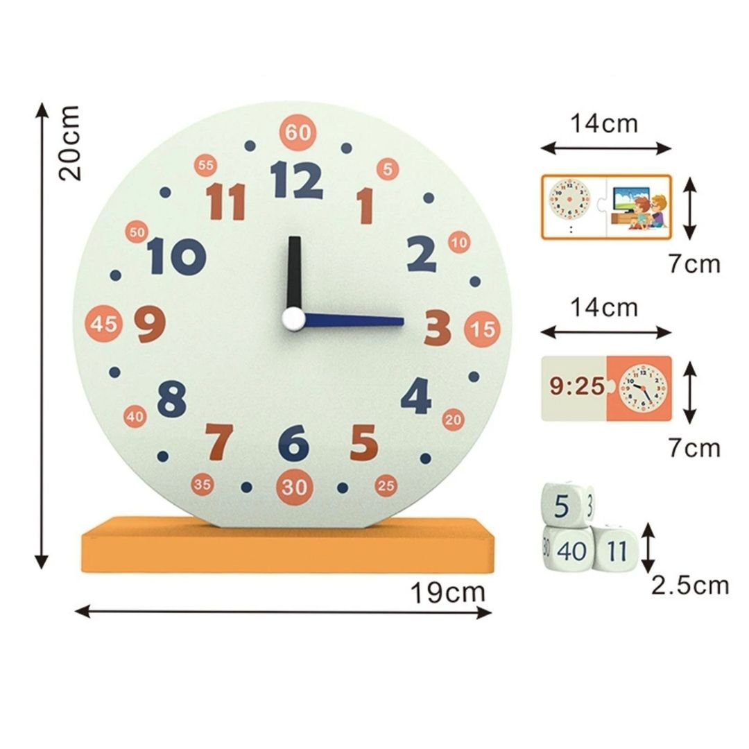 Educational Wooden Clock Set for Kids - Fun Learning Store