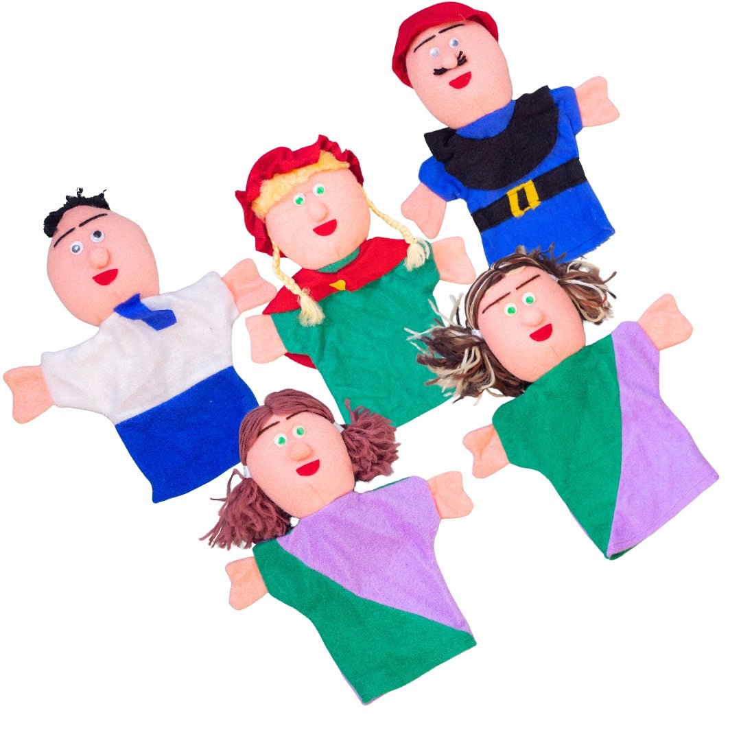 Timeless Tales – 5 - Piece Vintage - Style Puppet Collection - Fun Learning Store