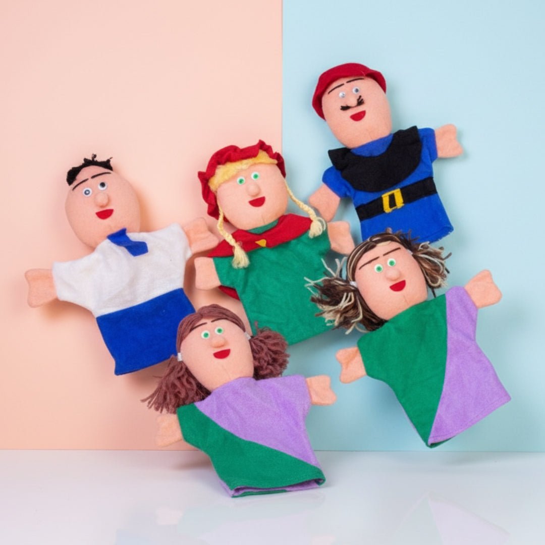 Timeless Tales – 5 - Piece Vintage - Style Puppet Collection - Fun Learning Store