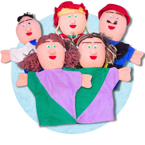 Timeless Tales – 5 - Piece Vintage - Style Puppet Collection - Fun Learning Store