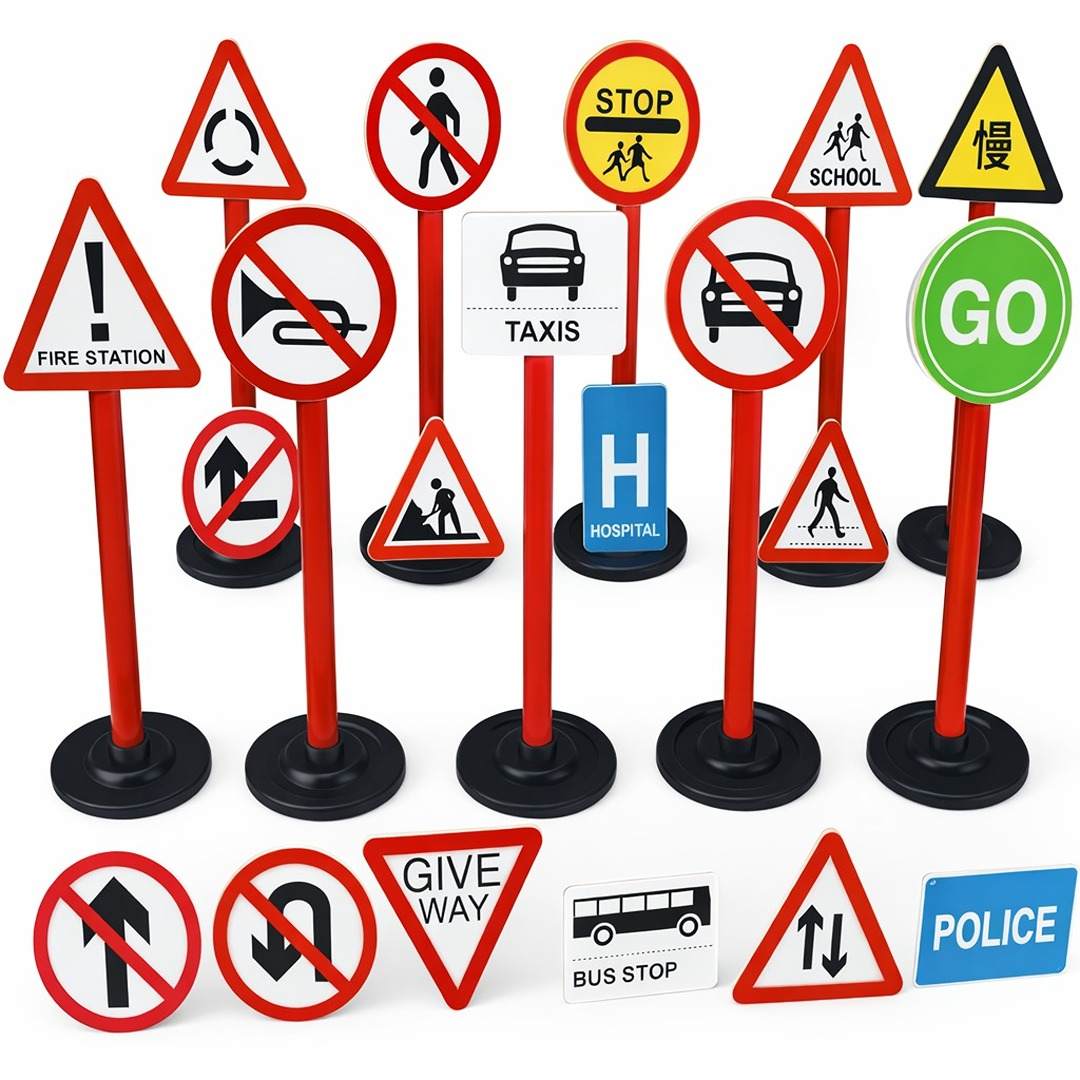 Traffic Sign Set : Turn Your Home Into a Fun Safety Adventure! - Fun Learning Store