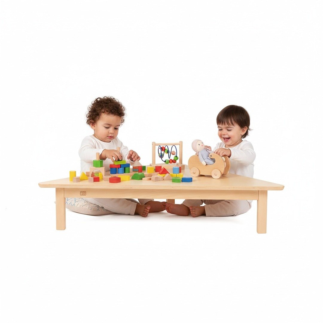 Trapezoidal Kids Table with Wooden Finish 120 × 52 cm – Durable for Classrooms - Fun Learning Store