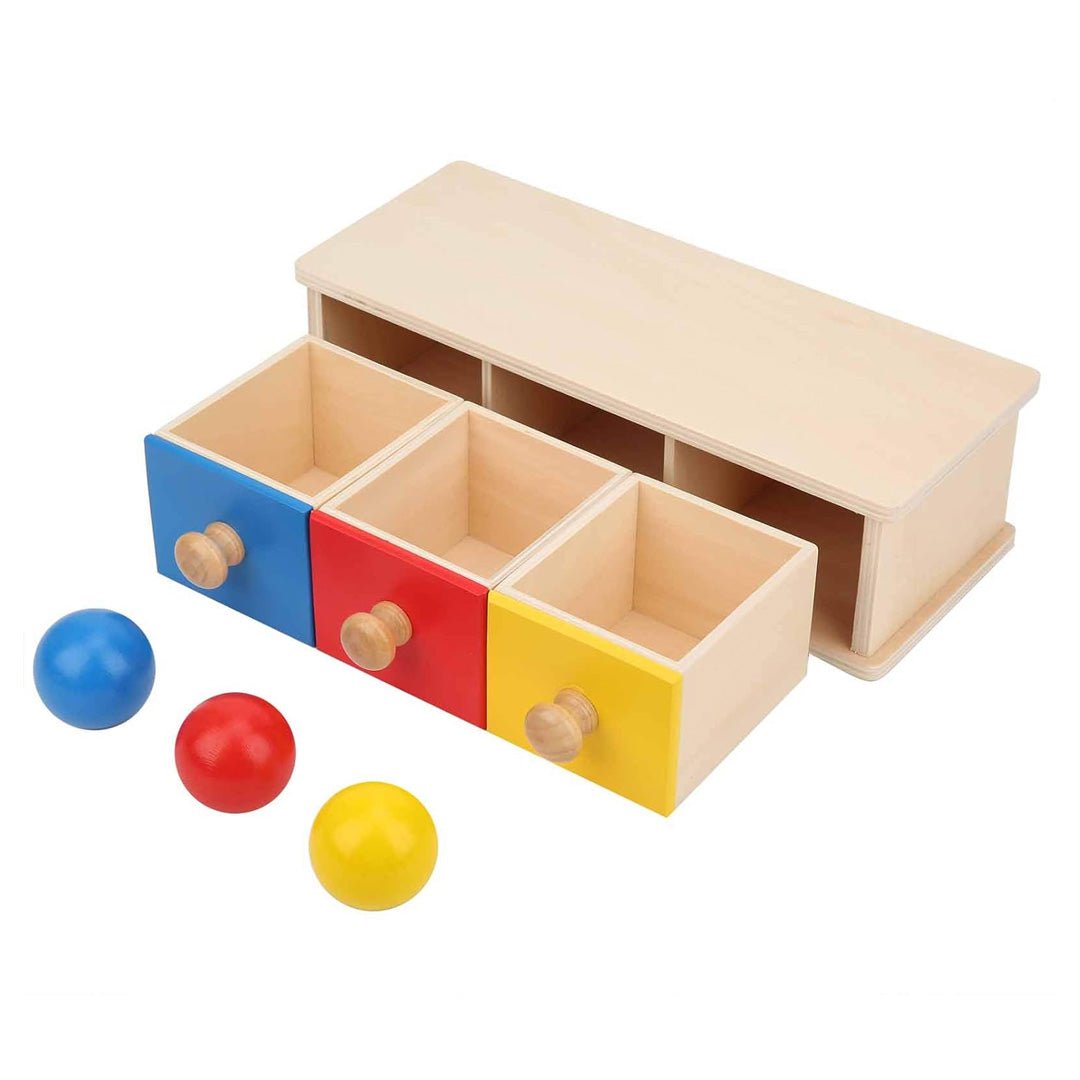 Triple Ball Drawer Toy – Boost Matching Skills and Motor Coordination for Kids - Fun Learning Store