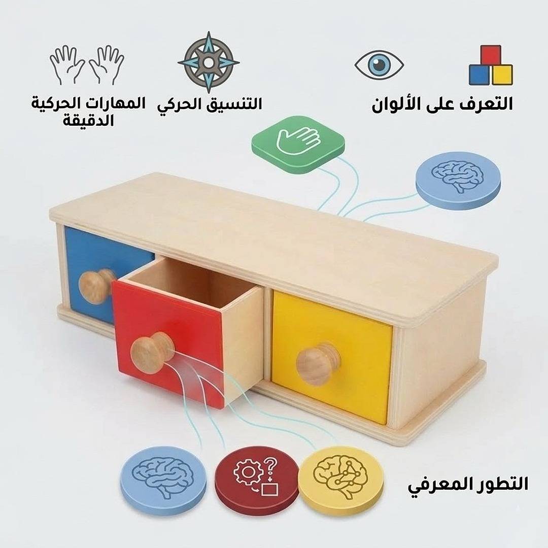 Triple Ball Drawer Toy – Boost Matching Skills and Motor Coordination for Kids - Fun Learning Store