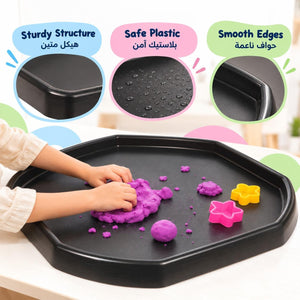 Tuff Tray – Black | Indoor & Outdoor Sensory Play Tray for Kids - Fun Learning Store