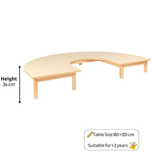U - Shape Kids Table 180 × 120 cm – Durable, Safe, and Interactive Learning Design - Fun Learning Store
