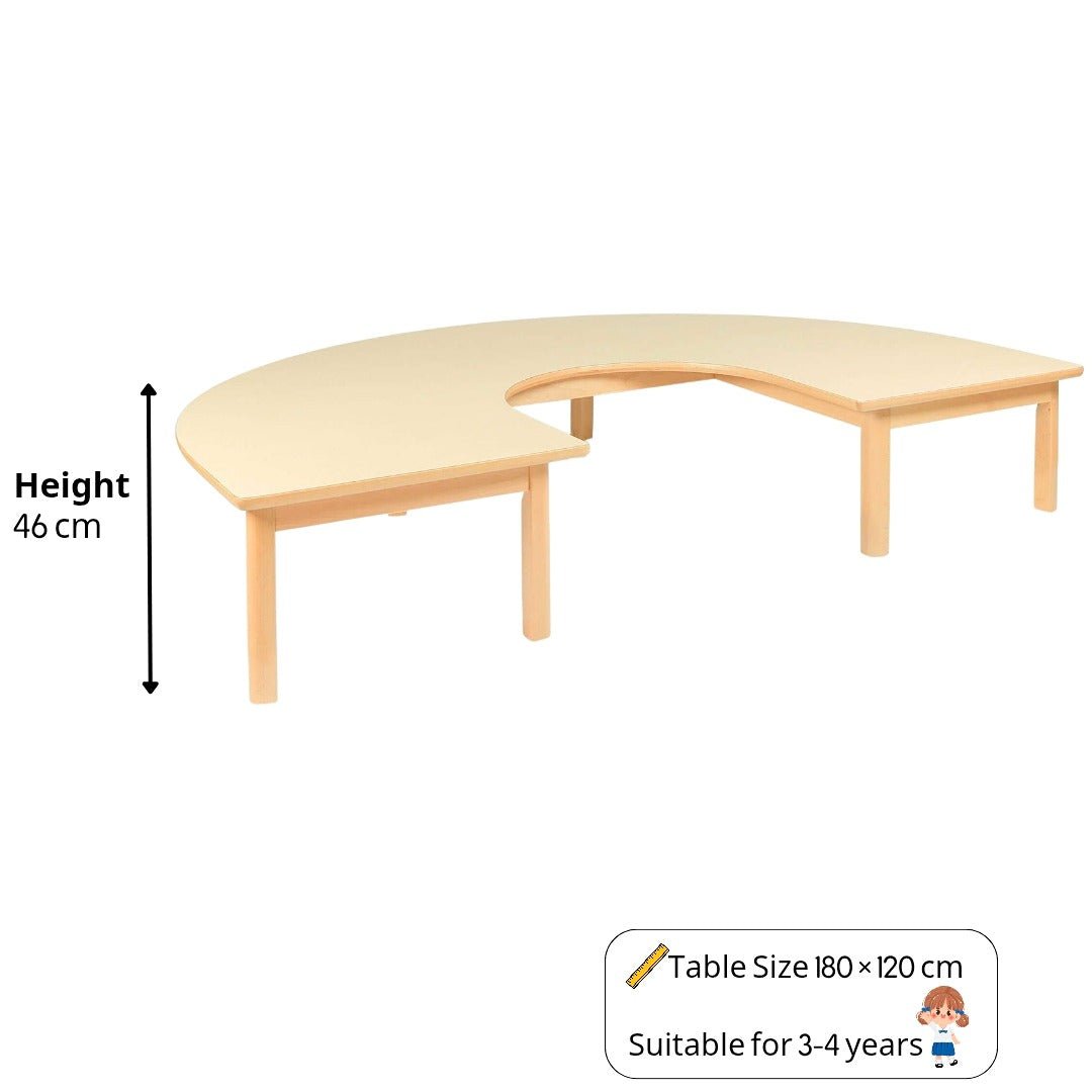 U - Shape Kids Table 180 × 120 cm – Durable, Safe, and Interactive Learning Design - Fun Learning Store