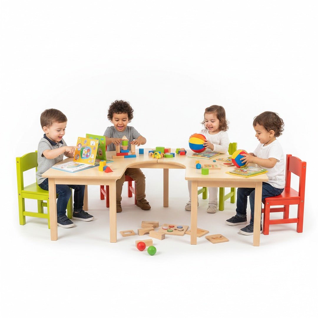 U - Shape Kids Table 180 × 120 cm – Durable, Safe, and Interactive Learning Design - Fun Learning Store