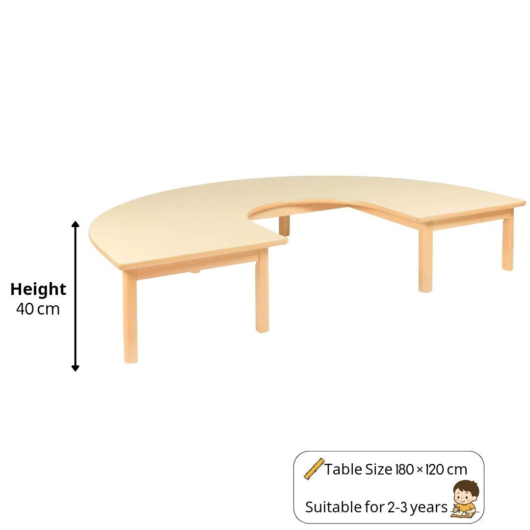 U - Shape Kids Table 180 × 120 cm – Durable, Safe, and Interactive Learning Design - Fun Learning Store