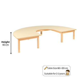 U - Shape Kids Table 180 × 120 cm – Durable, Safe, and Interactive Learning Design - Fun Learning Store