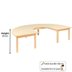 U - Shape Kids Table 180 × 120 cm – Durable, Safe, and Interactive Learning Design - Fun Learning Store
