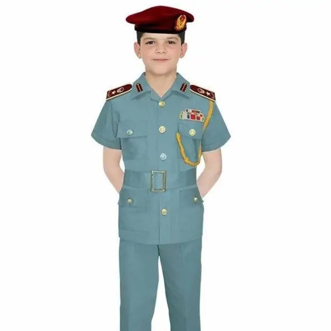 UAE Police Uniform for Kids – Pretend Play Costume - Green - Fun Learning Store