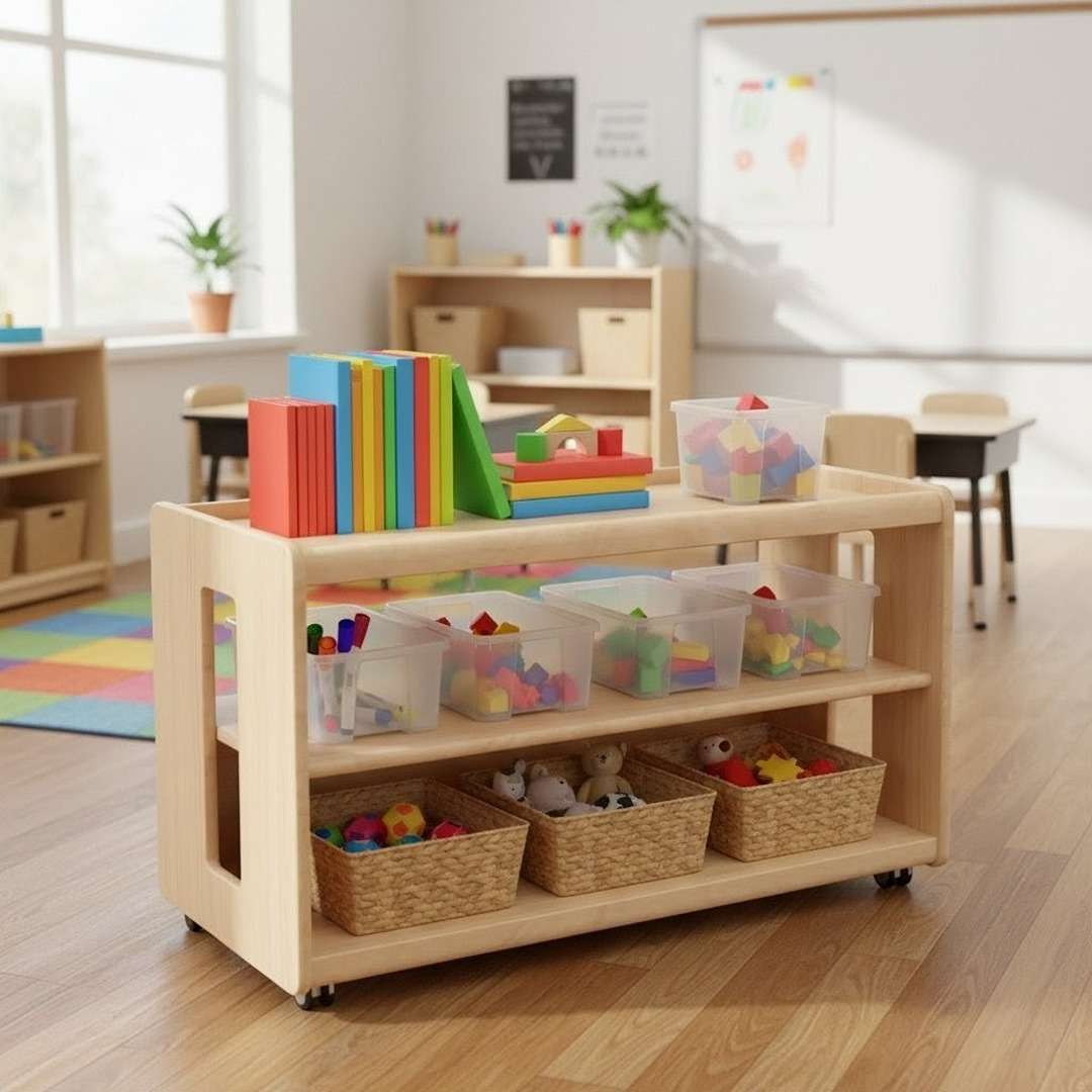 Ultimate N Storage 3 - Tiers Units – German - Quality Modular Storage with Wheels - Fun Learning Store