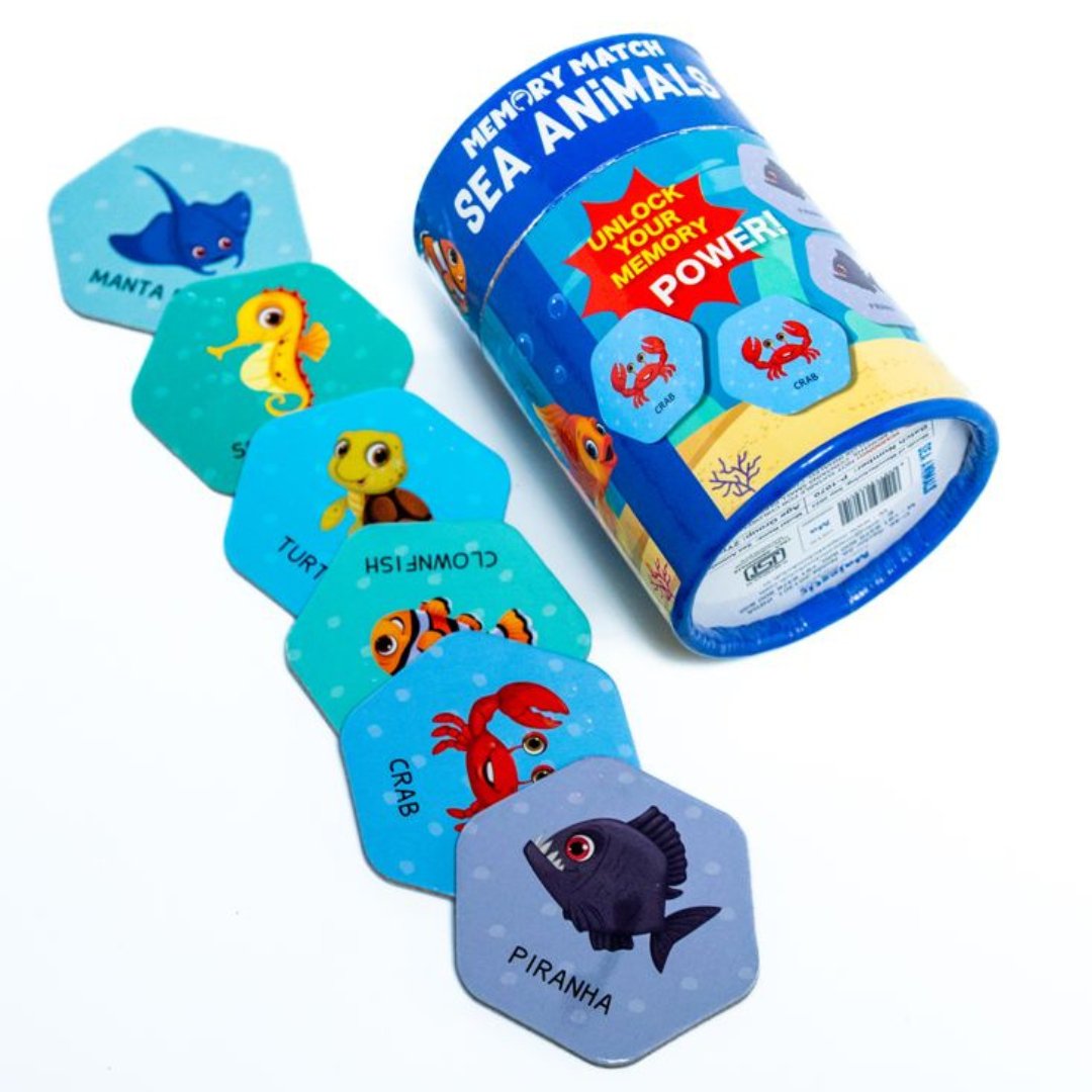 Unlock Memory Game with Sea Animal Cards For Kids - Fun Learning Store