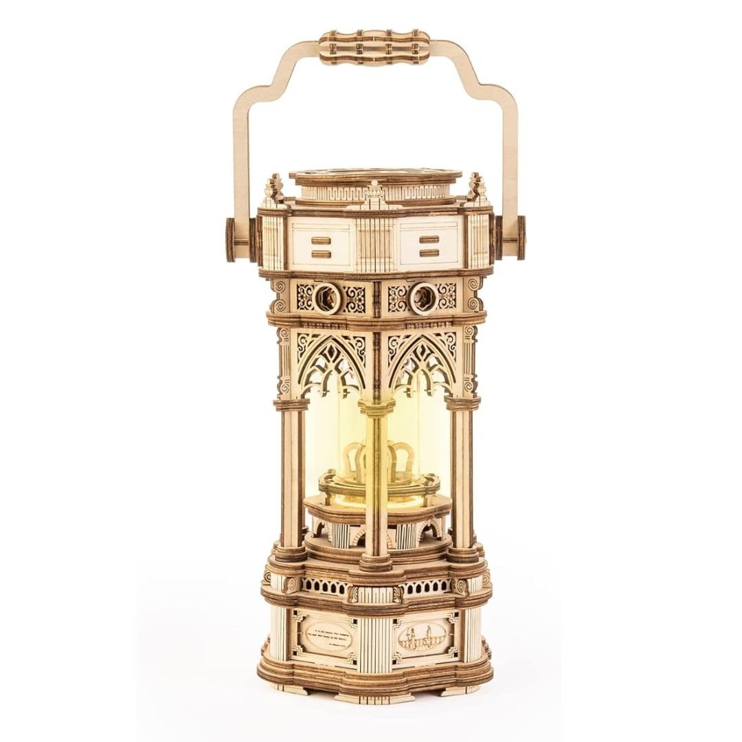 Victorian Lantern: Robotime 3D Wooden Puzzle Mechanical Gear Music Box - Fun Learning Store