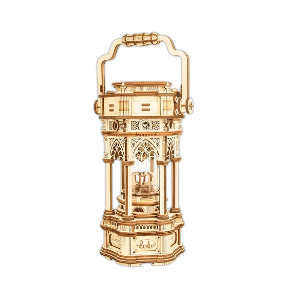 Victorian Lantern: Robotime 3D Wooden Puzzle Mechanical Gear Music Box - Fun Learning Store