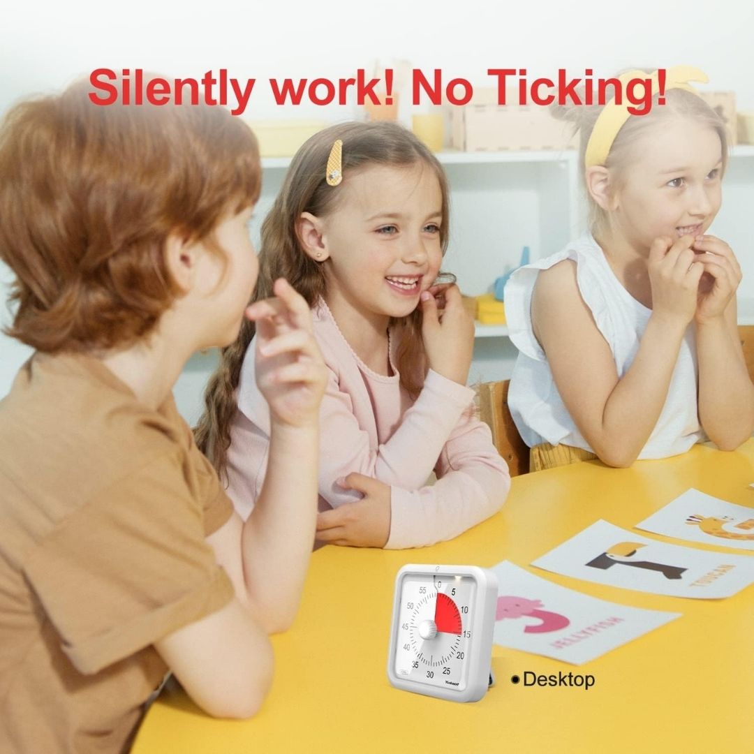 Visual 60 Minutes Countdown Timer- White – Fun Learning Store