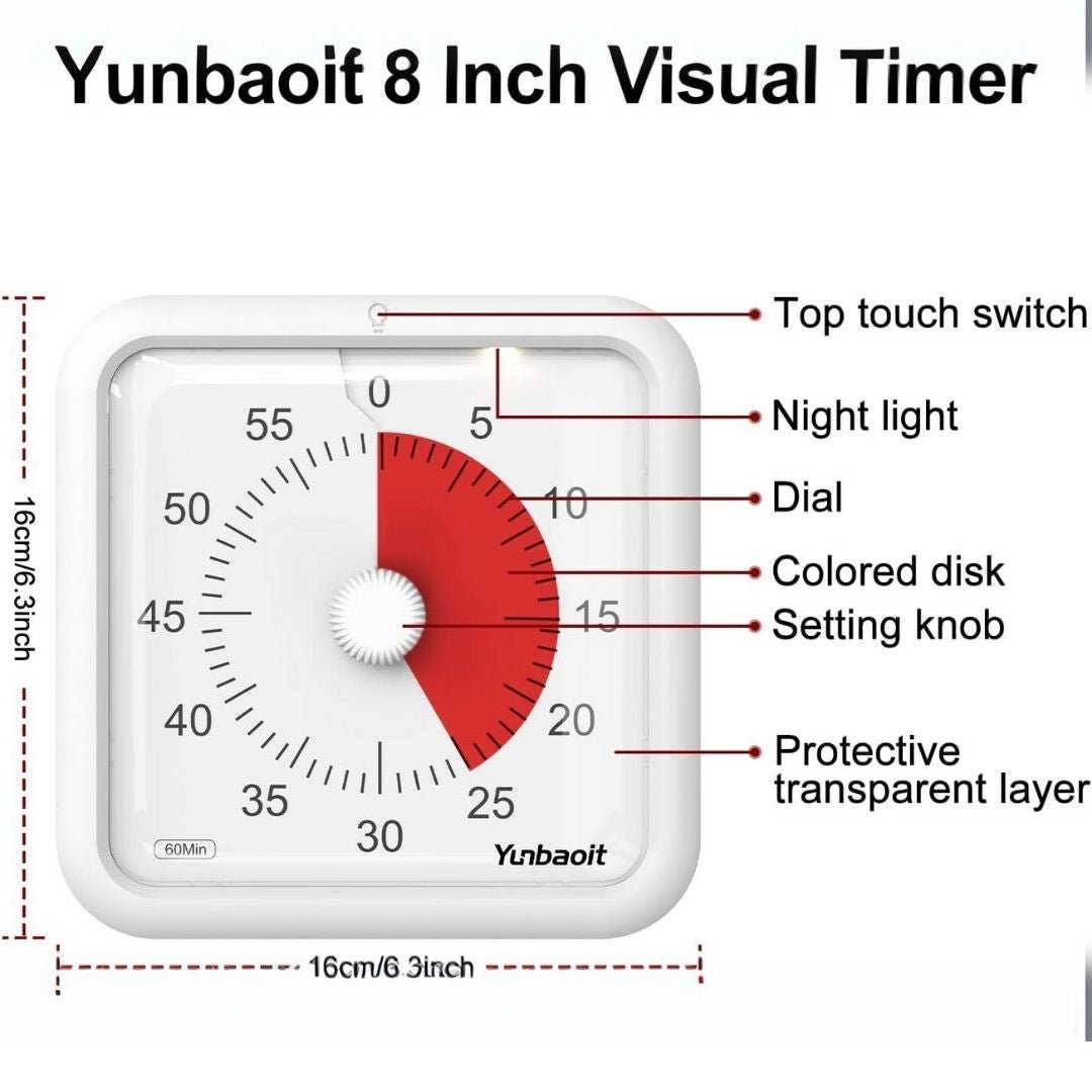 Visual 60 Minutes Countdown Timer - Fun Learning Store