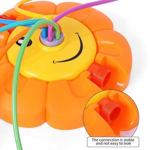 Water Spray Sunflower Rocket Toy – 360° Spinning Sprinkler for Kids Outdoor Summer Fun - Fun Learning Store
