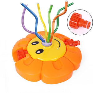 Water Spray Sunflower Rocket Toy – 360° Spinning Sprinkler for Kids Outdoor Summer Fun - Fun Learning Store