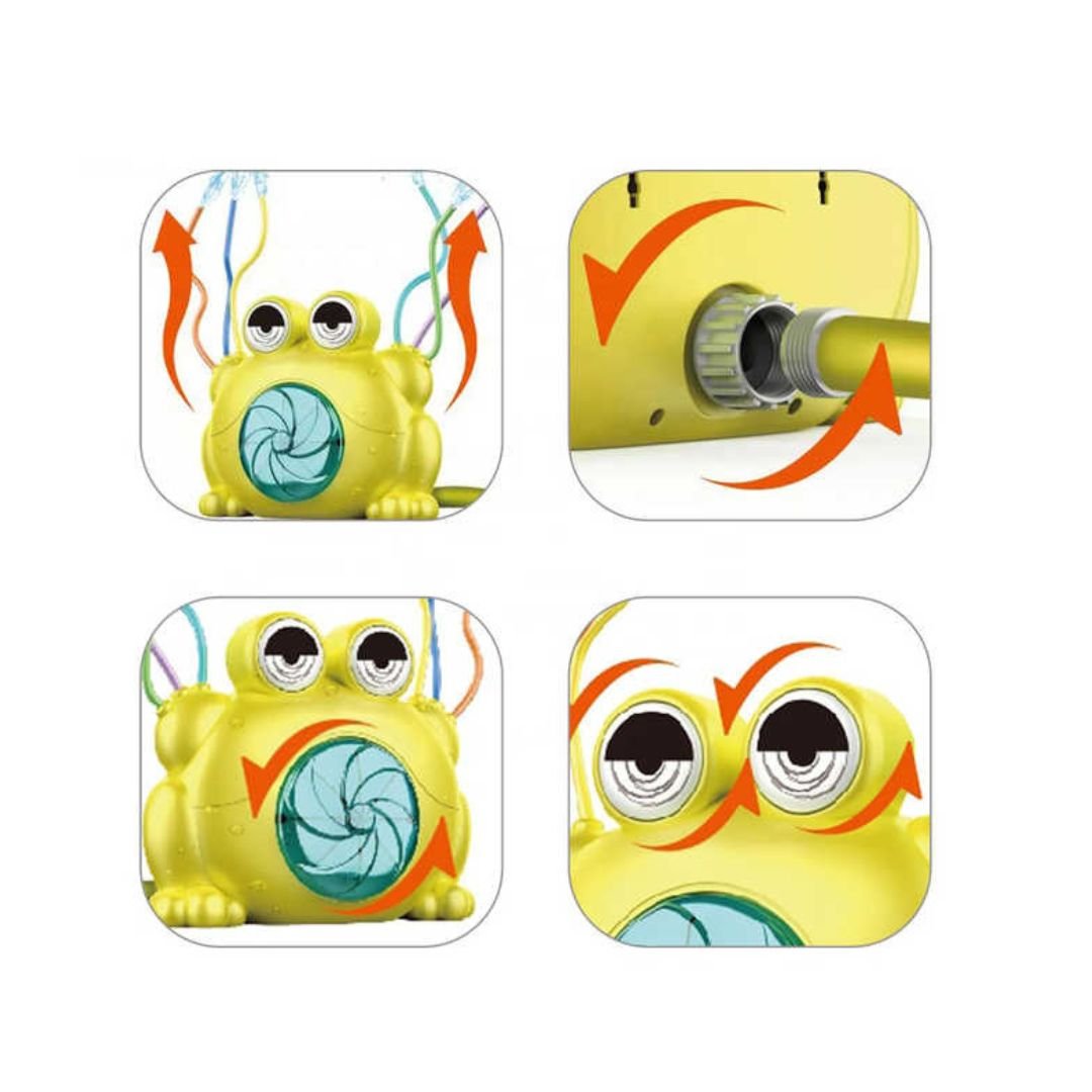 Water Sprinkler for Kids – Frog Spray Sprinkler with Wiggle Tubes & Spinning Fun! 🐸💦 - Fun Learning Store