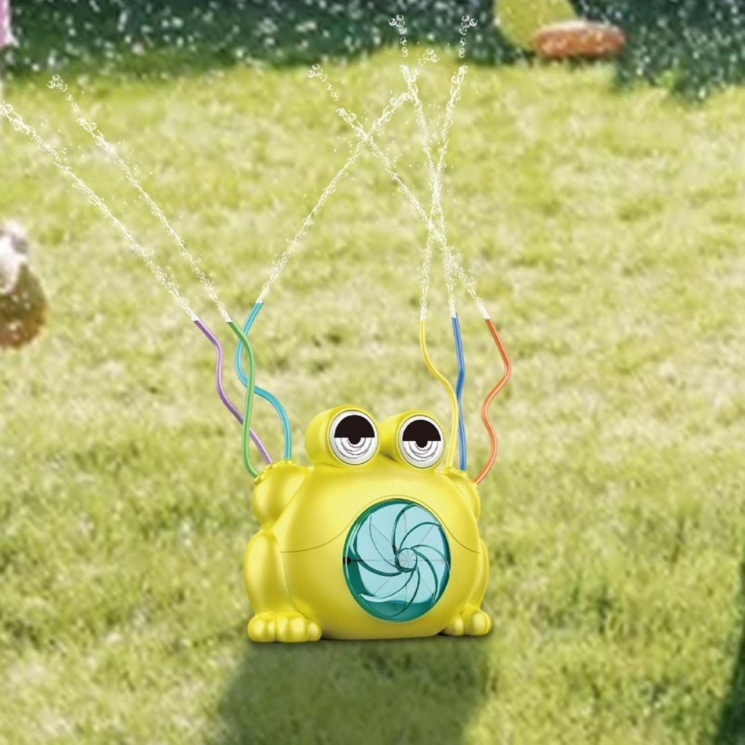 Water Sprinkler for Kids – Frog Spray Sprinkler with Wiggle Tubes & Spinning Fun! 🐸💦 - Fun Learning Store