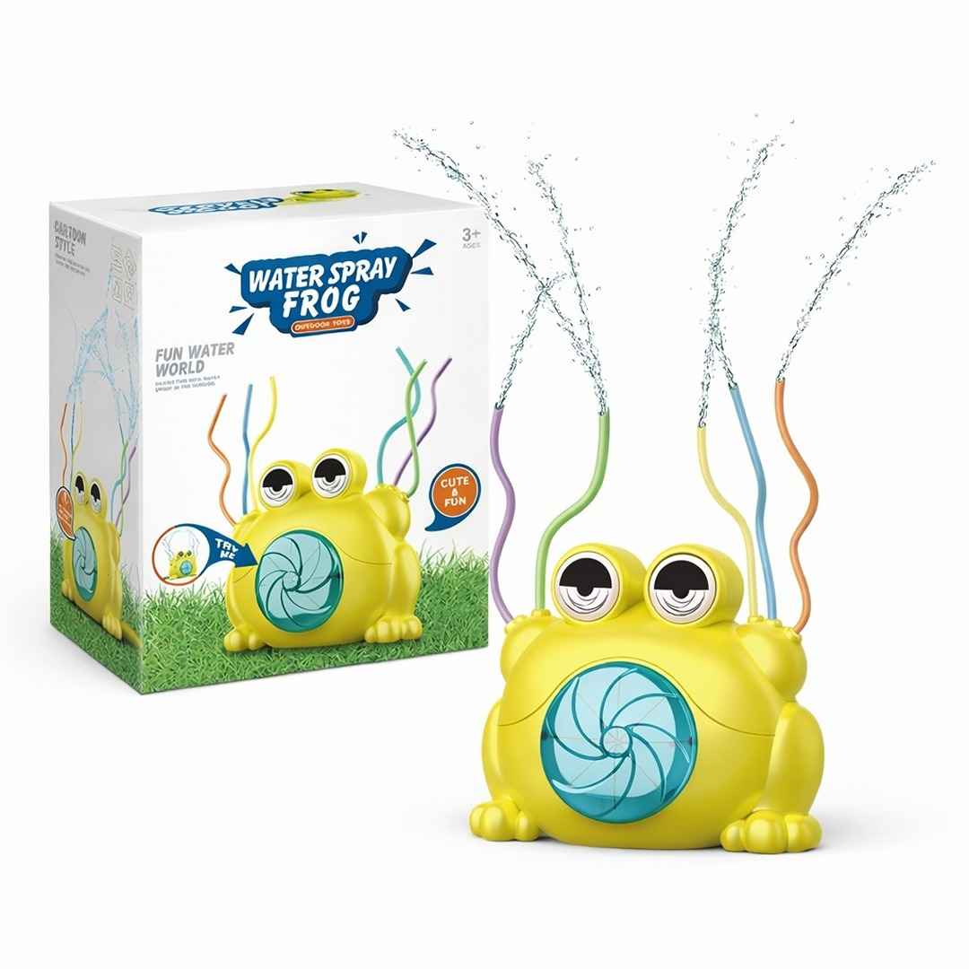 Water Sprinkler for Kids – Frog Spray Sprinkler with Wiggle Tubes & Spinning Fun! 🐸💦 - Fun Learning Store
